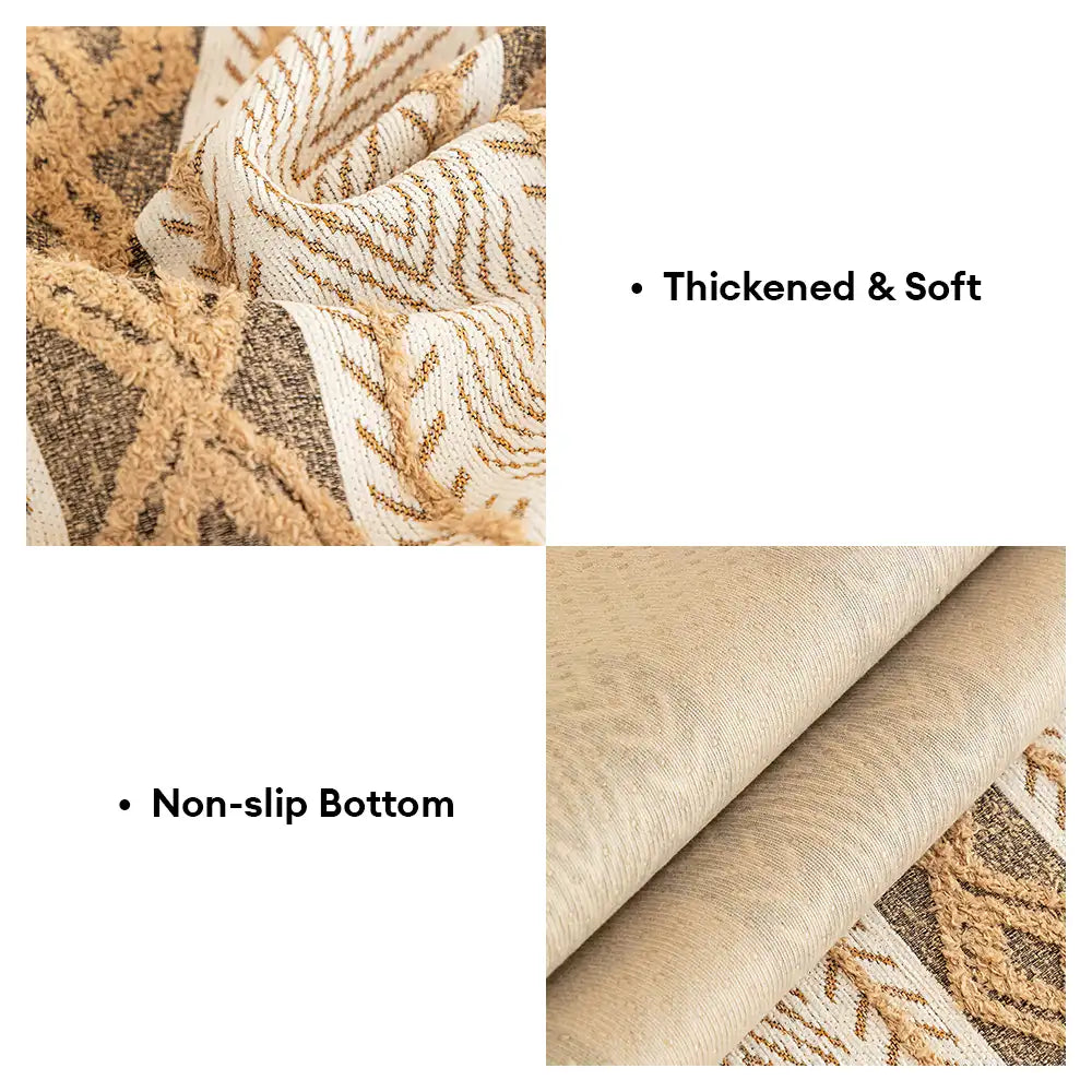 Farbblockiertes gestreiftes Chenille-Rutschfester Sofabezug - Für alle Jahreszeiten geeignet