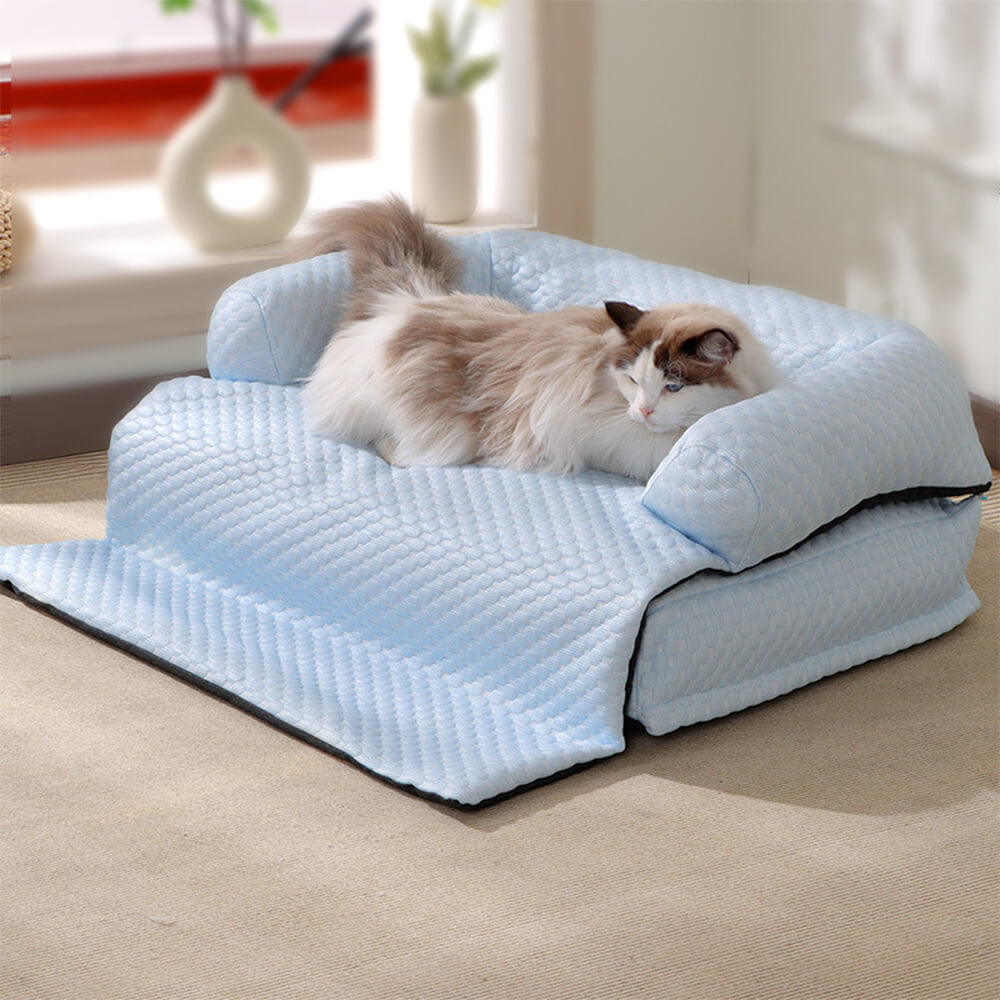 Kühlung 2 in 1 Große abnehmbare Katzen- und Hundematte Couchbezug