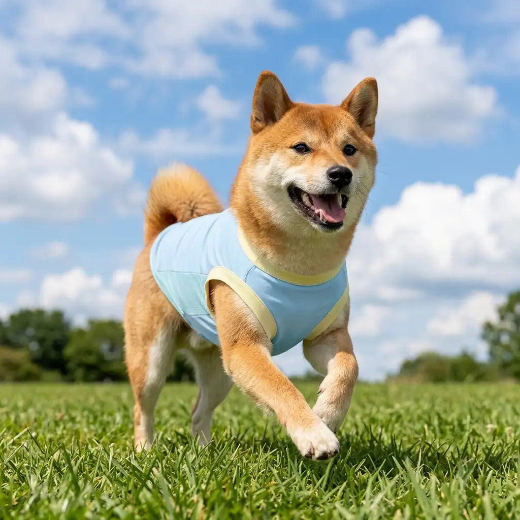 Kühlendes Eissilken-Sonnenschutz-Hundeweste