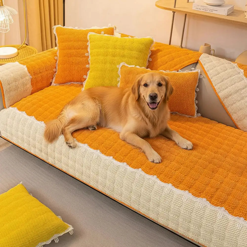 Corduroy Warm Kratzfeste Sofa-Schutzhülle