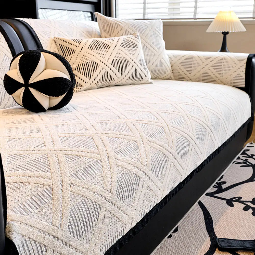 Kreatives Karomuster Anti-Kratz- und rutschfester Sofabezug - geeignet für alle Jahreszeiten