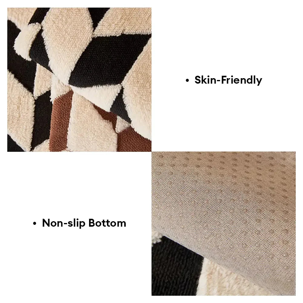 Diamantmuster-Plüschsofaüberwurf