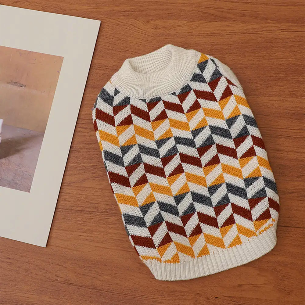 Diamantgestreifter Dackel Hundepullover