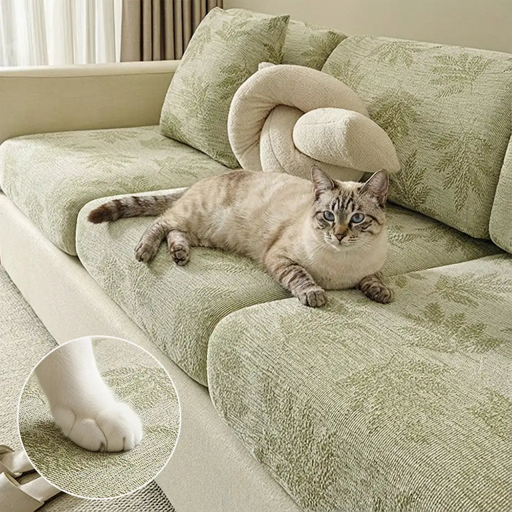 Elastischer Chenille Ganzjahres-Anti-Kratzer Couchbezug mit vollem Schutz