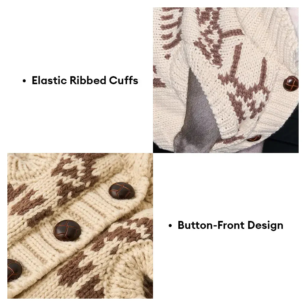 Fair-Isle-Muster Dachshund ärmelloser Hund Pulli