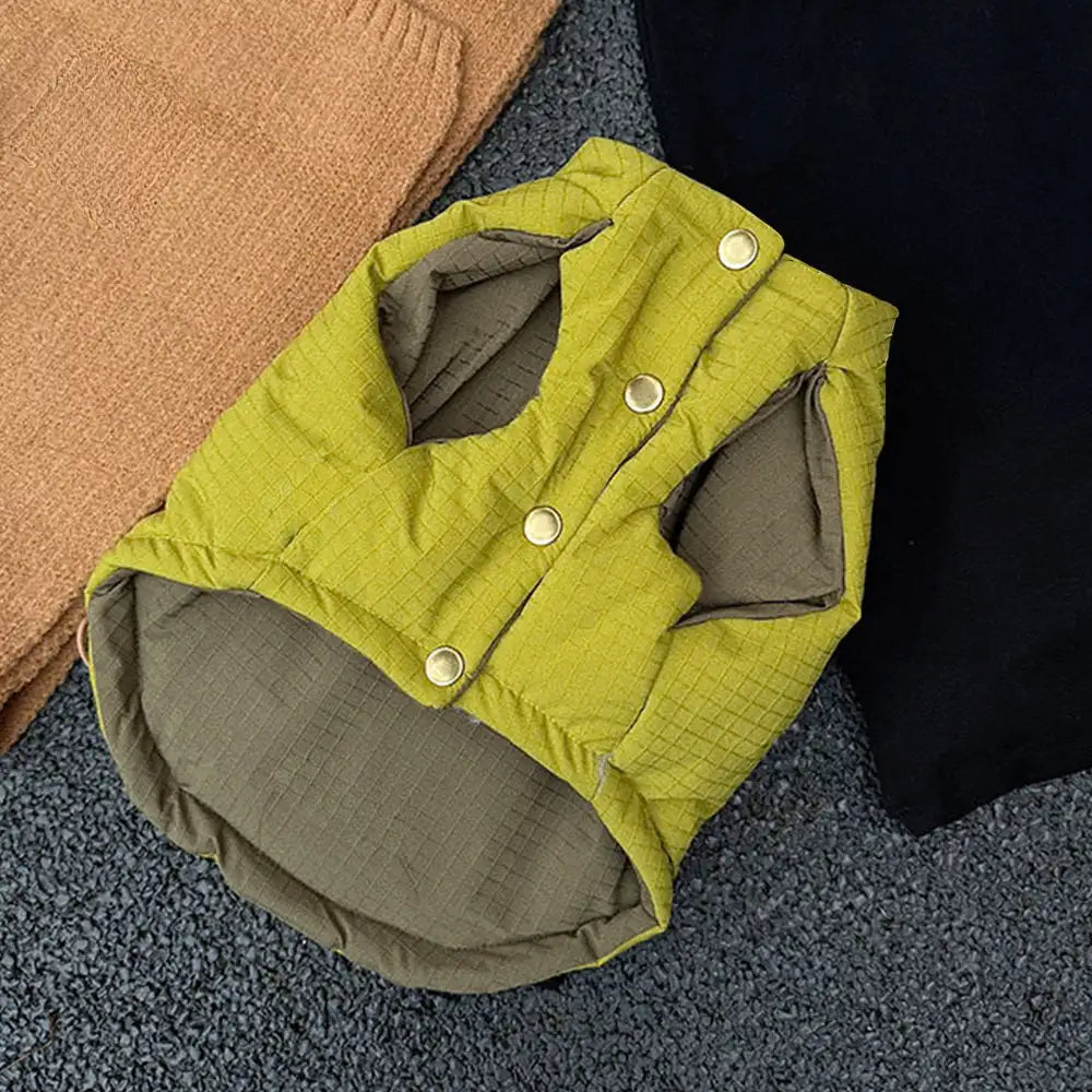 Modische wendbare gepolsterte dicke warme Hundejacke