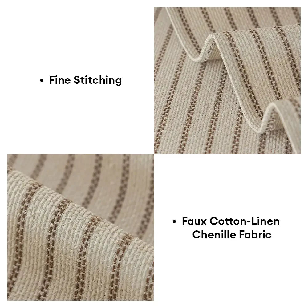 Faux Baumwolle-Leinen Chenille Gestreift Atmungsaktiv Kratzfest Sofaüberwurf