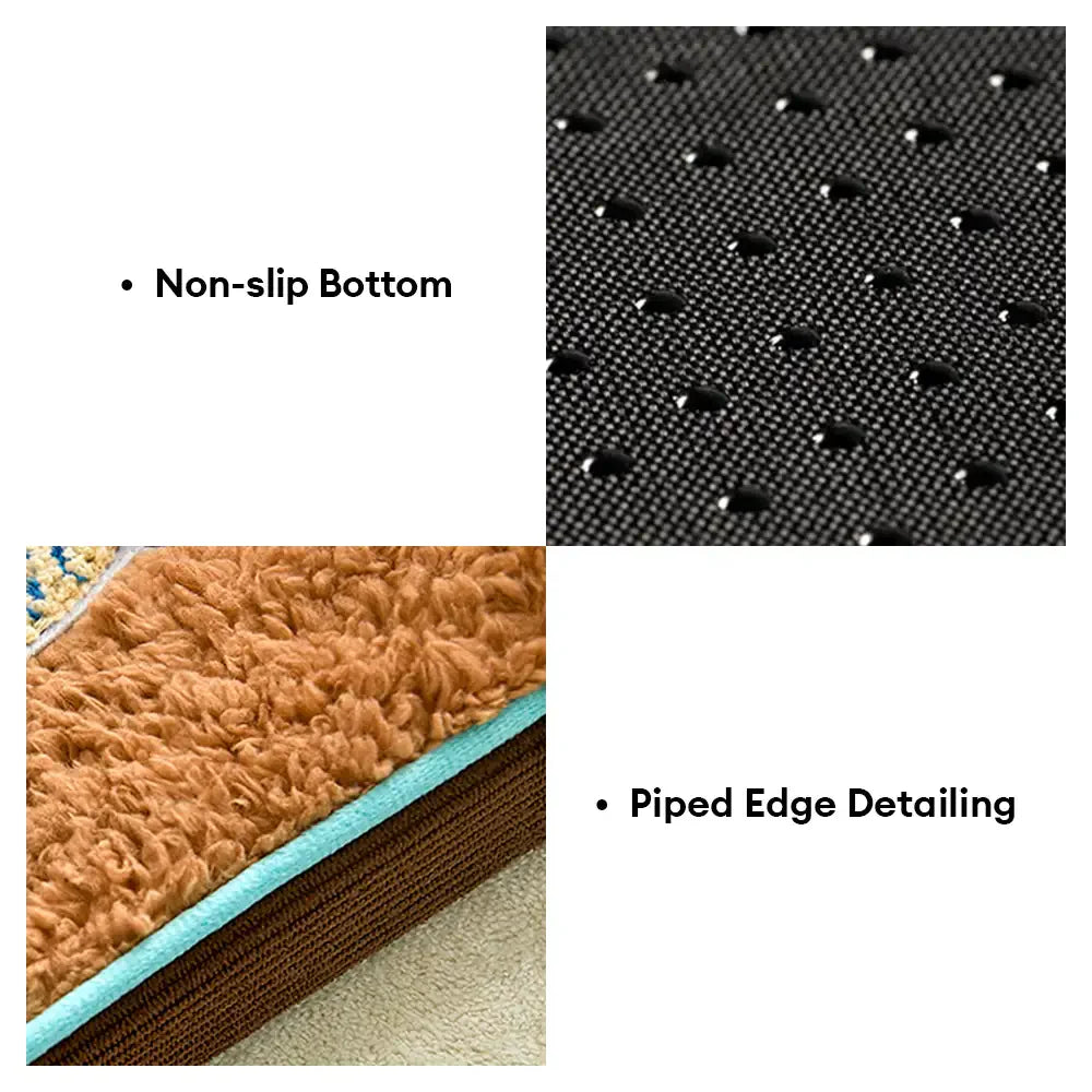 Künstliches Lammfell U-förmiges abnehmbares waschbares orthopädisches Haustierbett