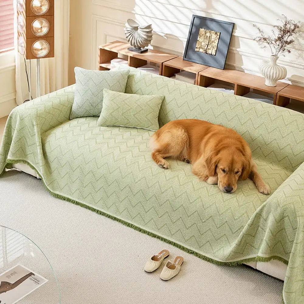 Faux-Leinen Kratzfester Möbel Schutzhülle Sofa Decke Couchbezug