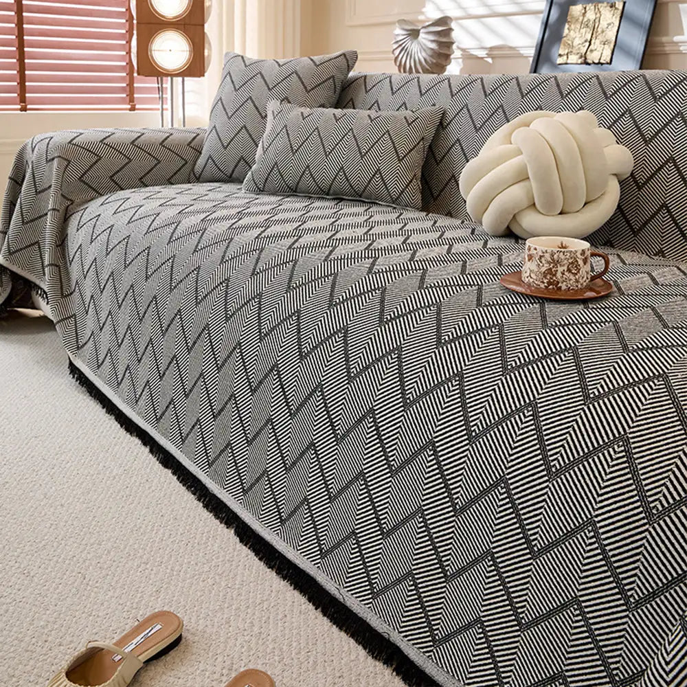 Faux-Leinen Kratzfester Möbel Schutzhülle Sofa Decke Couchbezug
