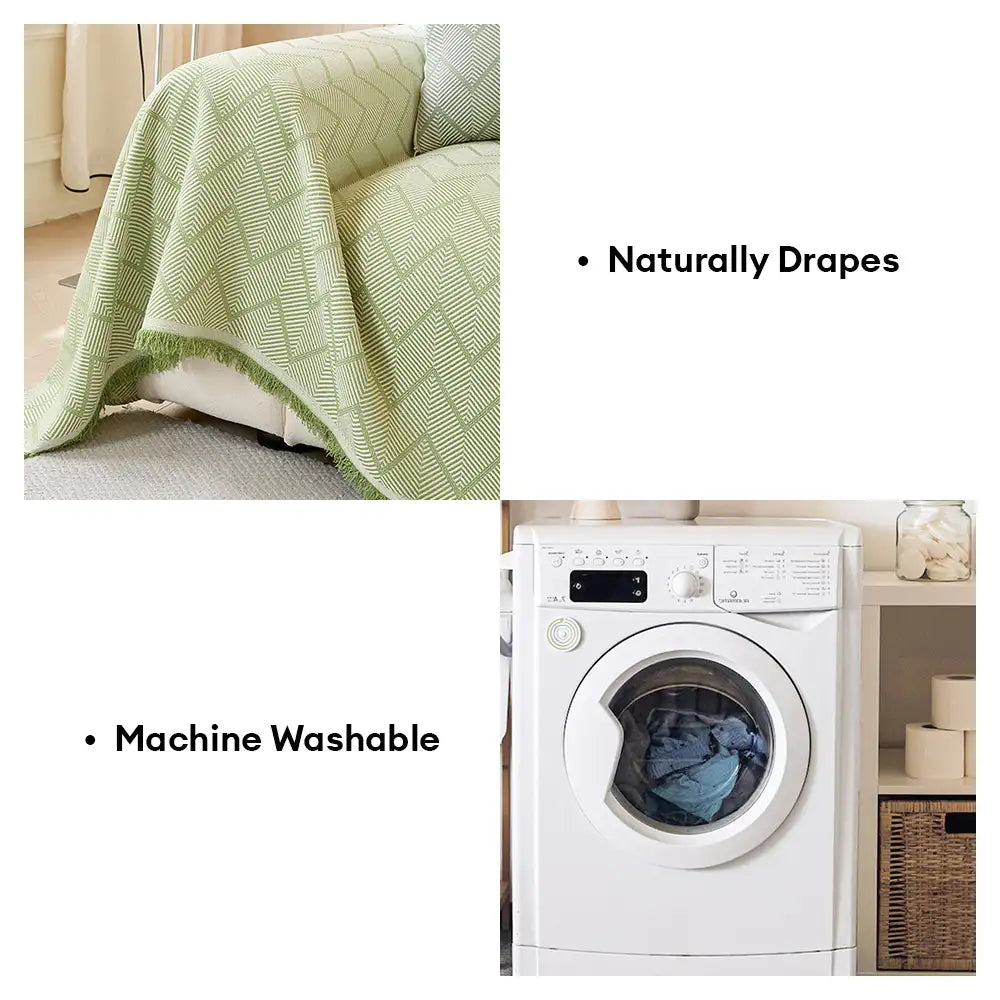 Faux-Leinen Kratzfester Möbel Schutzhülle Sofa Decke Couchbezug