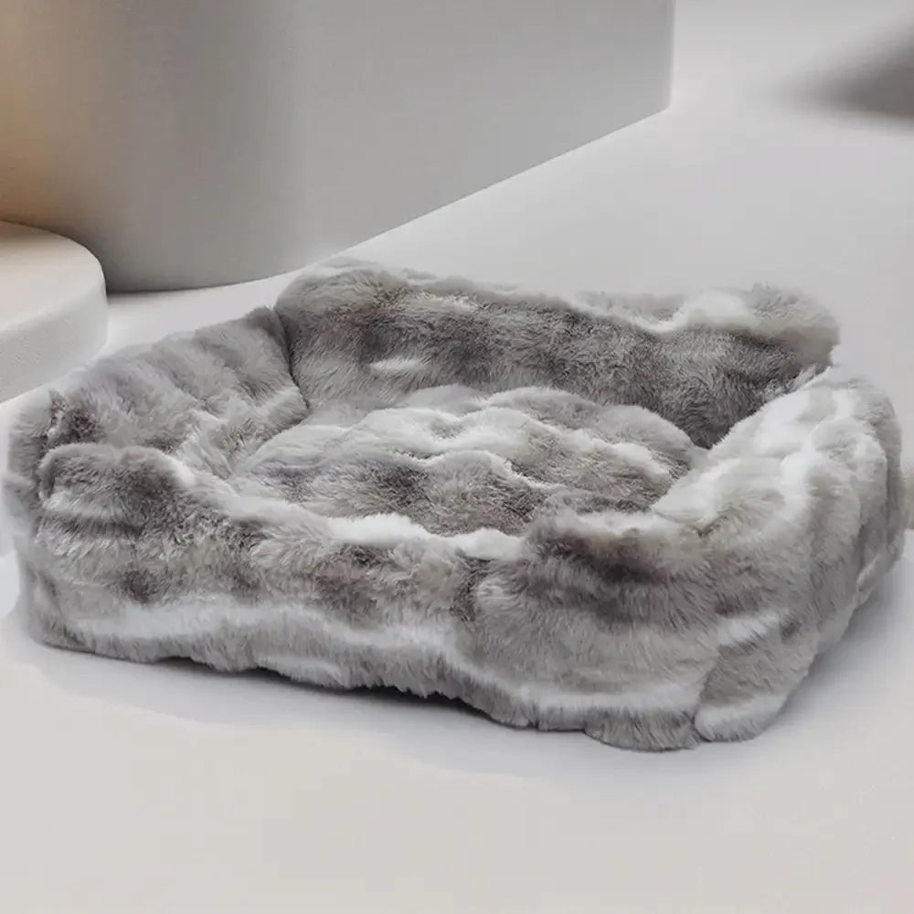 Faux Rabbit Velvet Flauschiges Weiches Hunde- und Katzen-Sofa-Bett