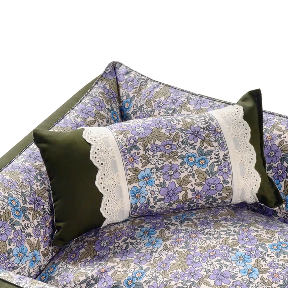 Blumenmuster Anti-Statik Waschbar Ganzjahres-Hundebett