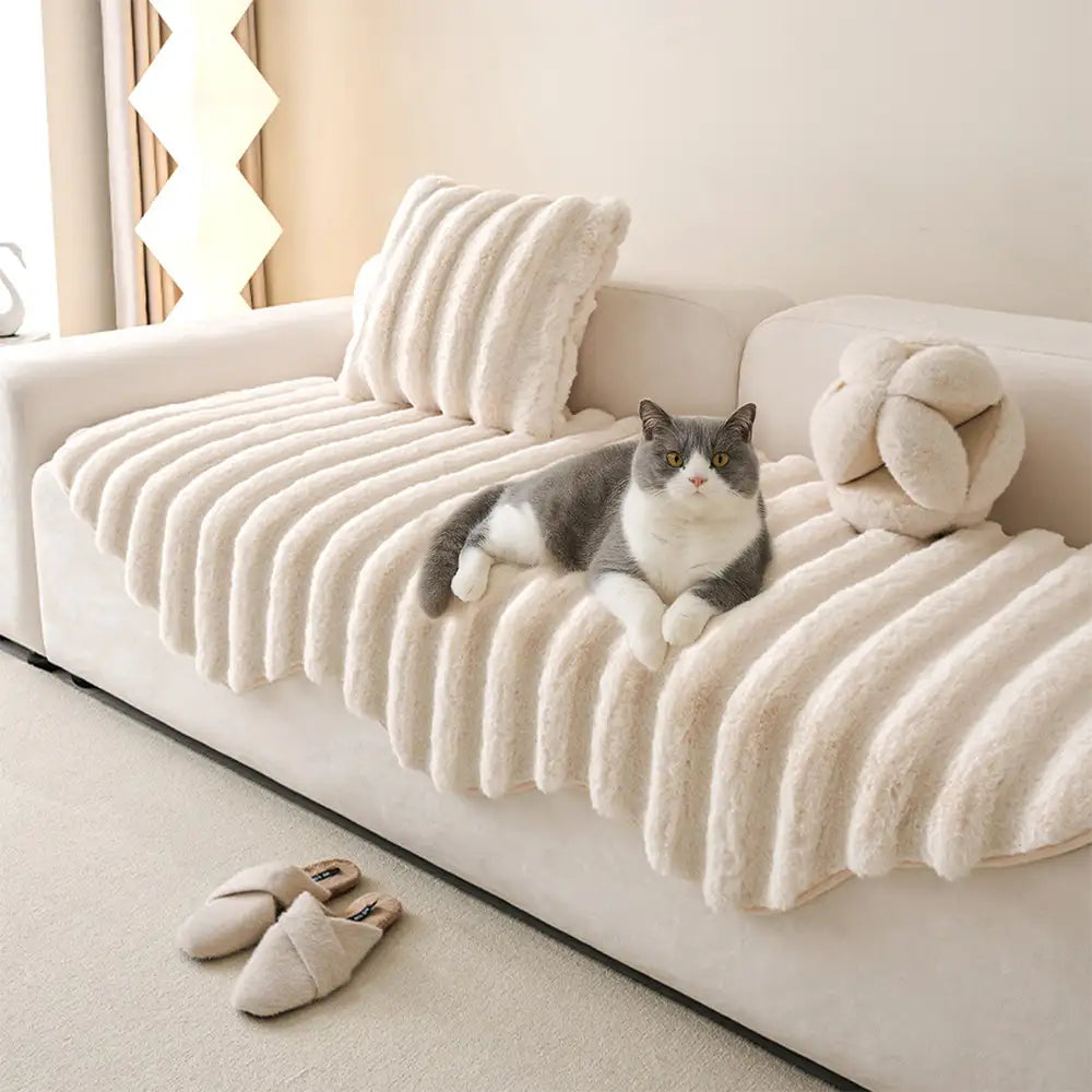 Fluffy Comfort Plüsch Möbel Schutz Dekorative Sofabettdecke