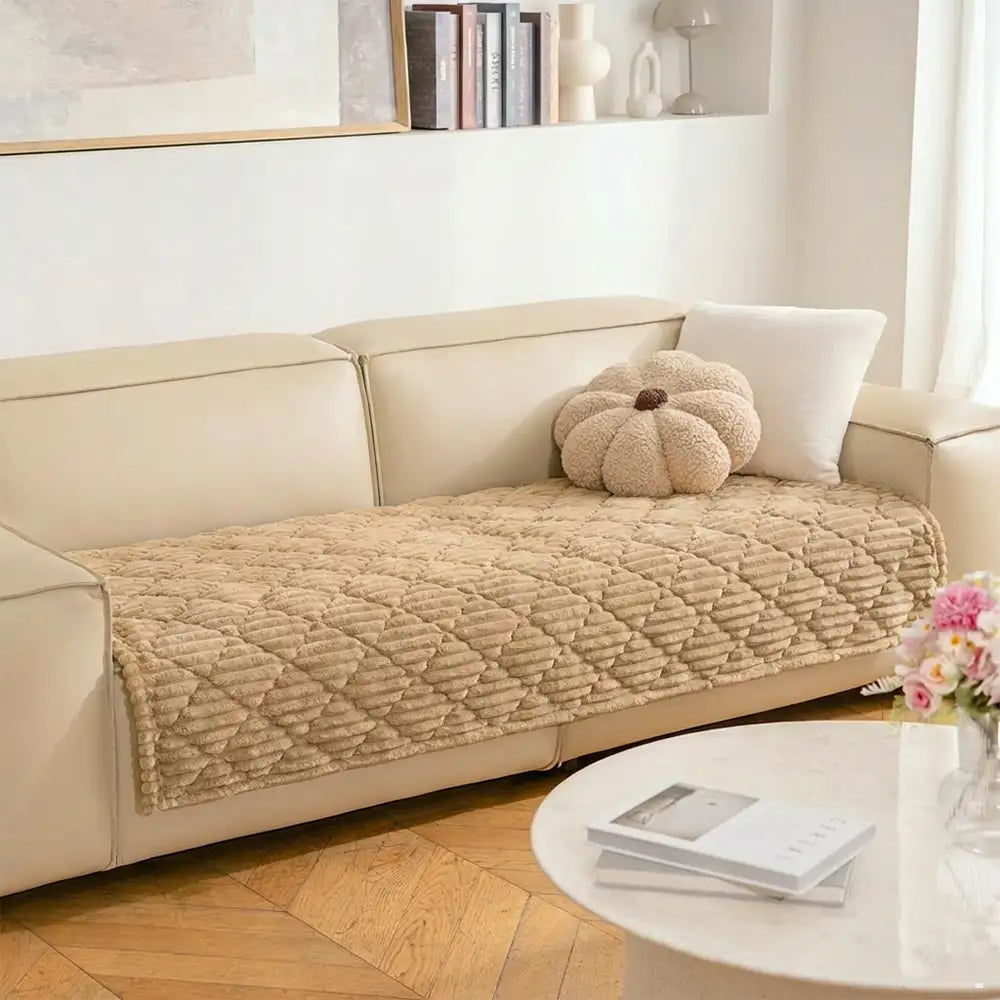 Fluffiger, fusseliger haustierfreundlicher Sofaschoner, waschbarer Couchbezug, Haustiermatte