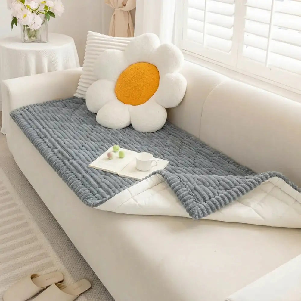 Fluffiger, fusseliger haustierfreundlicher Sofaschoner, waschbarer Couchbezug, Haustiermatte