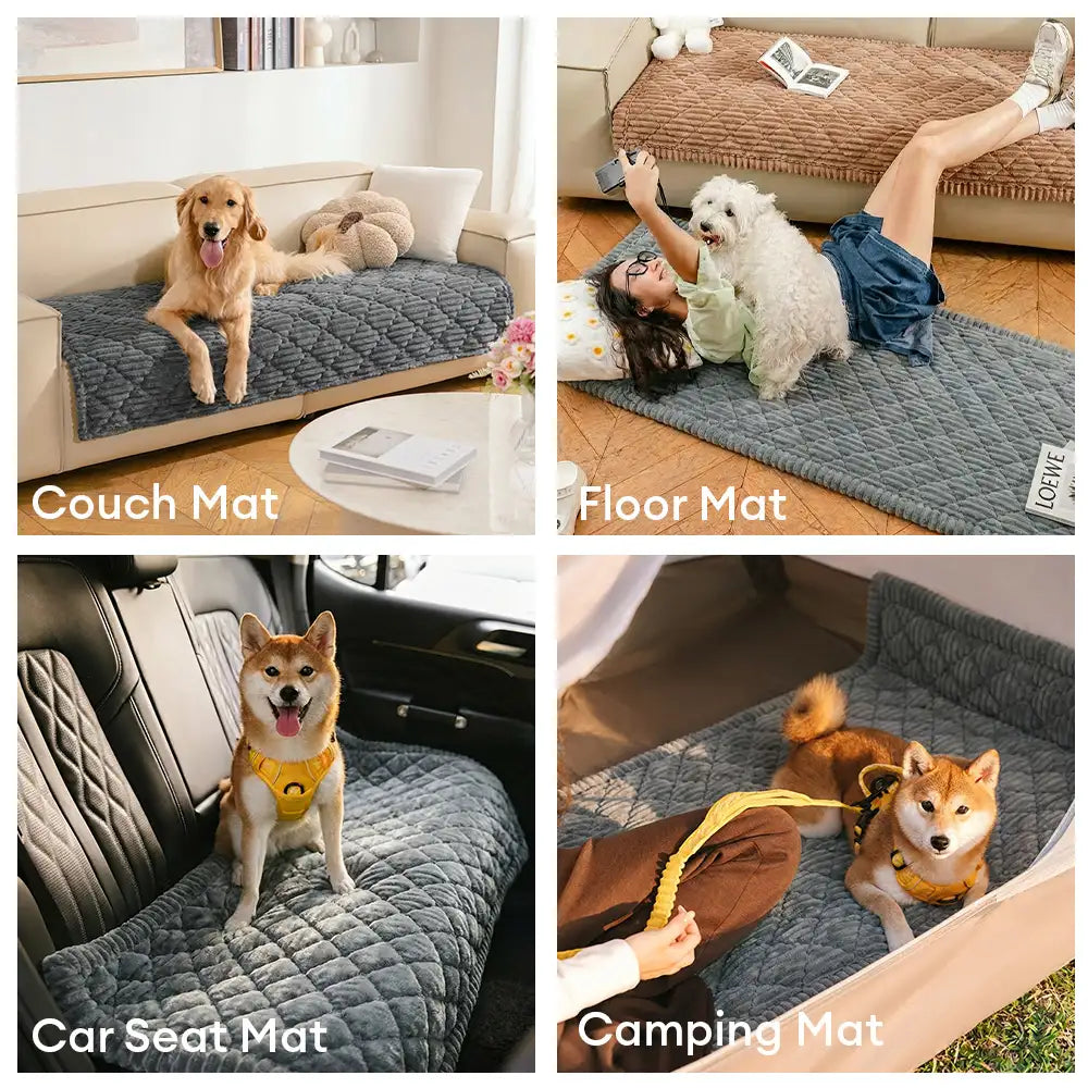 Fluffiger, fusseliger haustierfreundlicher Sofaschoner, waschbarer Couchbezug, Haustiermatte