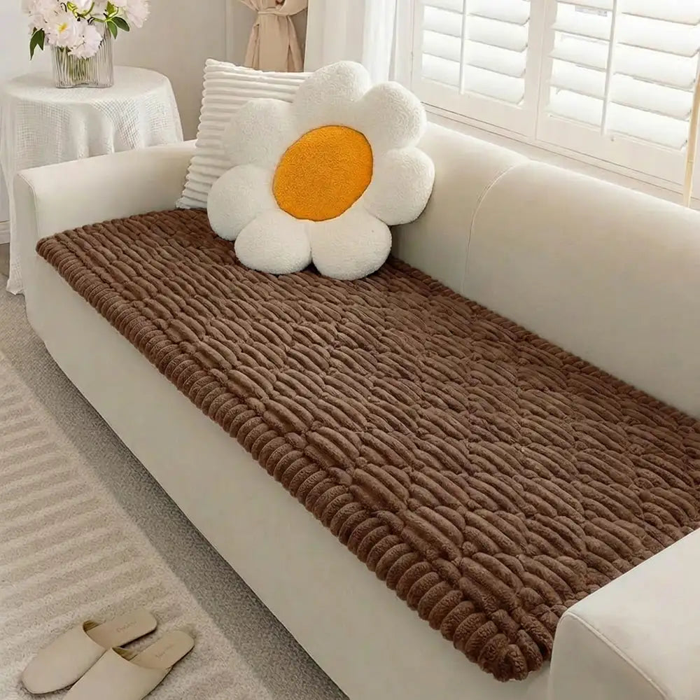 Fluffiger, fusseliger haustierfreundlicher Sofaschoner, waschbarer Couchbezug, Haustiermatte