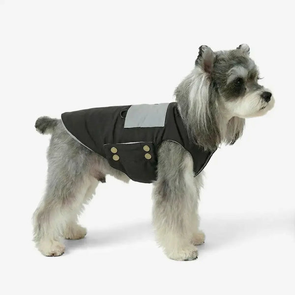 Funktionale farbblockierte, doppelseitige, umkehrbare Hundeweste.