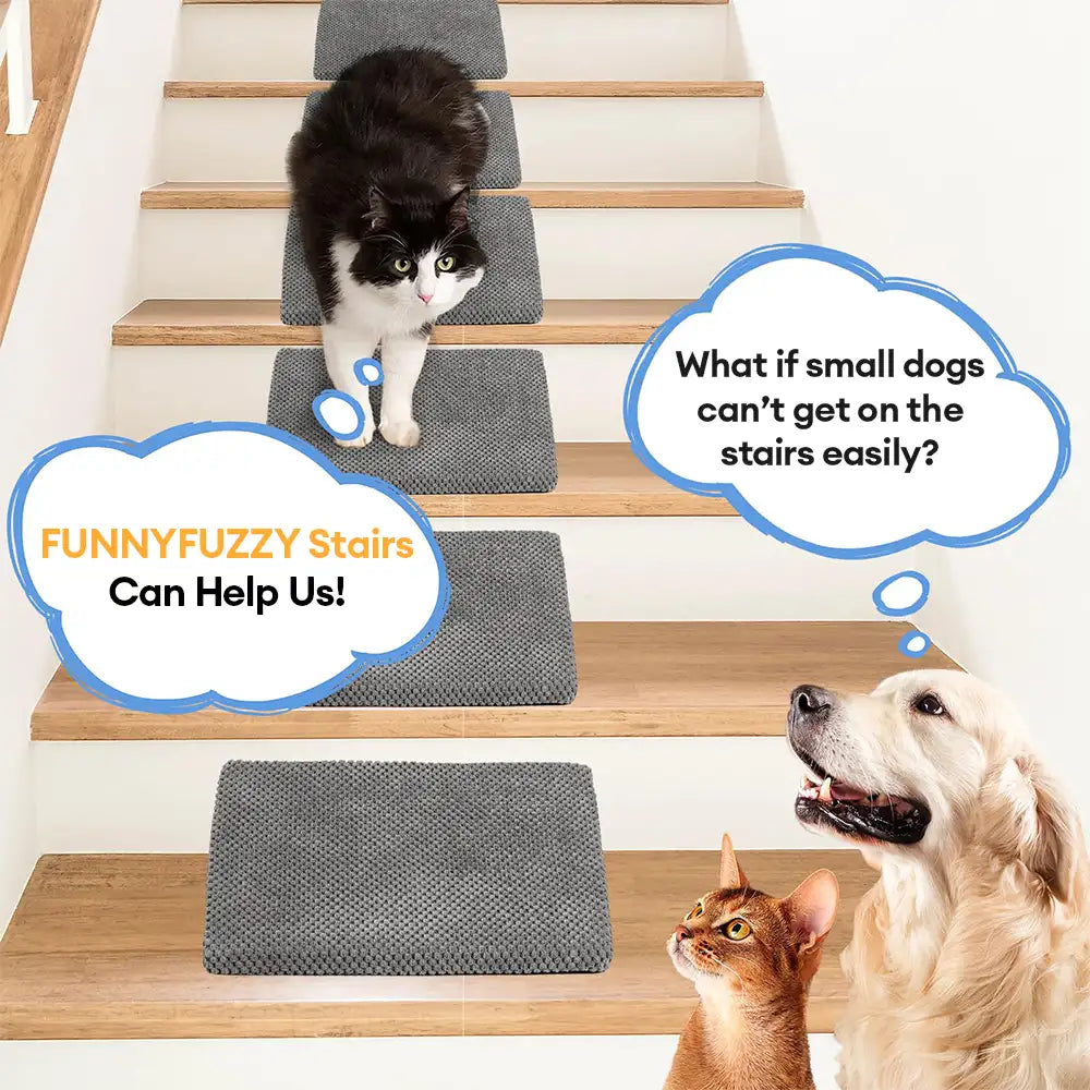 Modulare Schaumstoff-Hundetreppe für Treppen mit Klettverschluss