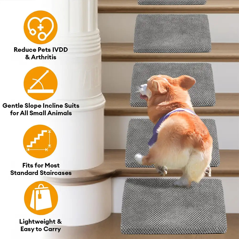 Modulare Schaumstoff-Hundetreppe für Treppen mit Klettverschluss