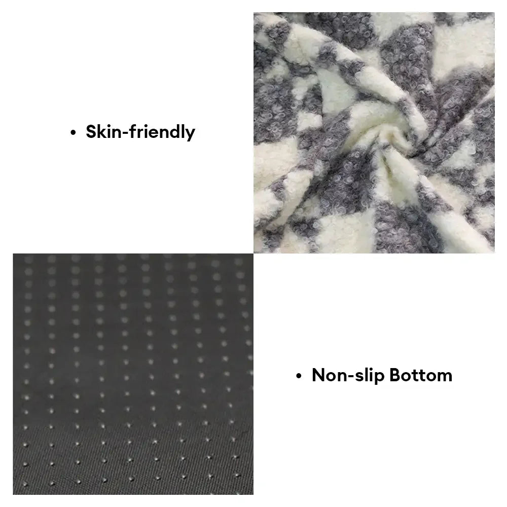 Geometrisches Muster Plüsch Wärmend Abnehmbares Und Waschbares Hundebett