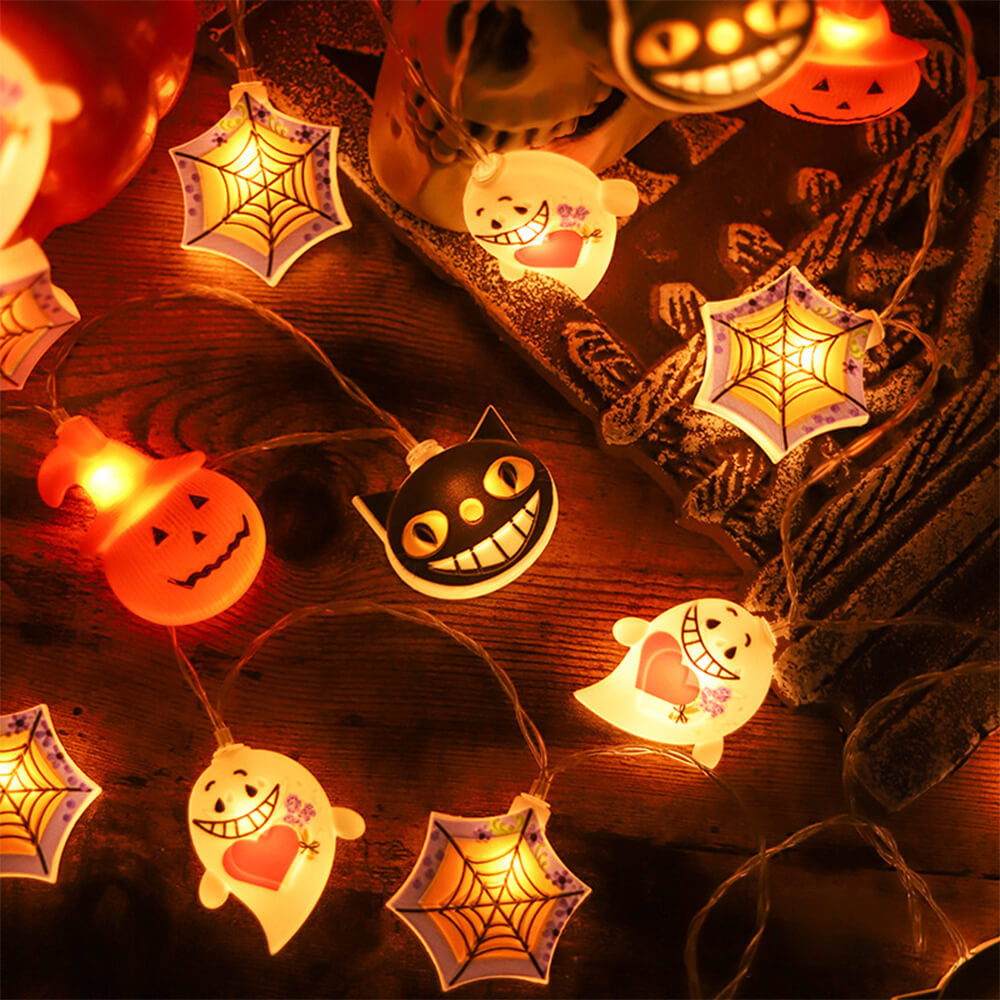 Halloween Kürbisgeist Dekolicht LED Lichterkette