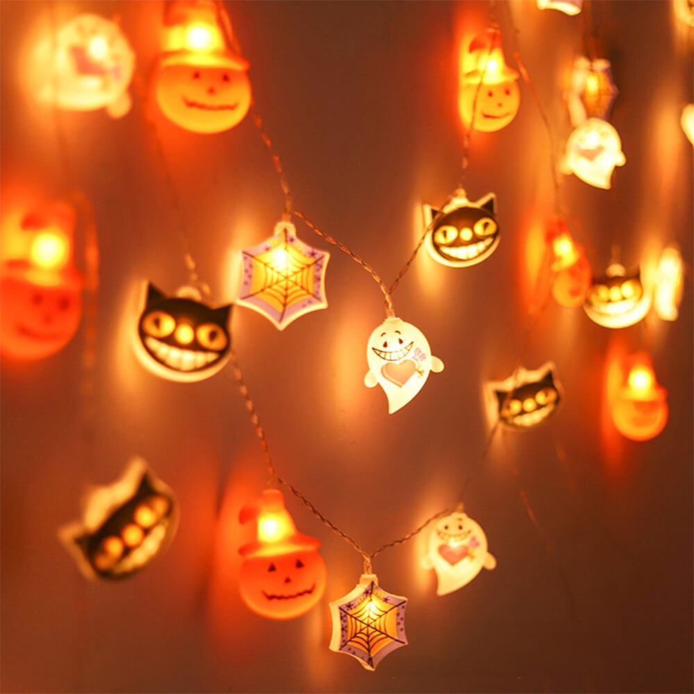 Halloween Kürbisgeist Dekolicht LED Lichterkette