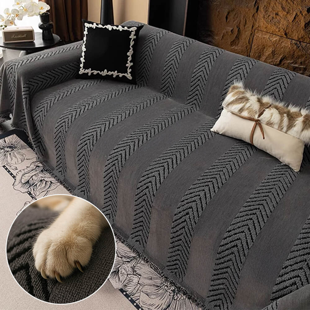 Heringbone Chenille langlebiger Wurfsofa-Bezug mit nahtloser Musterstickerei