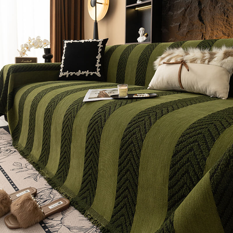 Heringbone Chenille langlebiger Wurfsofa-Bezug mit nahtloser Musterstickerei