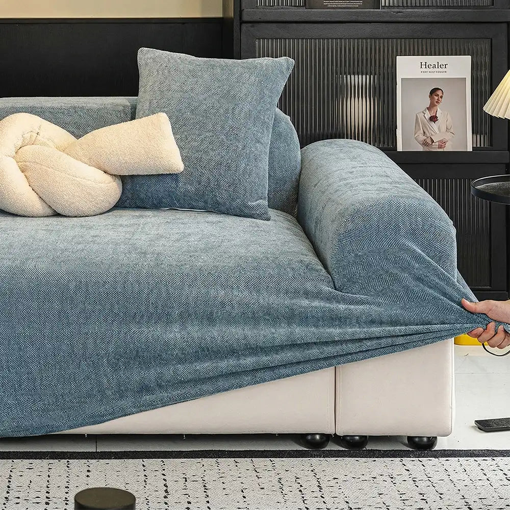 Rautenmuster Voller Schutz Bequemer Kratzfester Sofaschutz Magische Sofaabdeckung