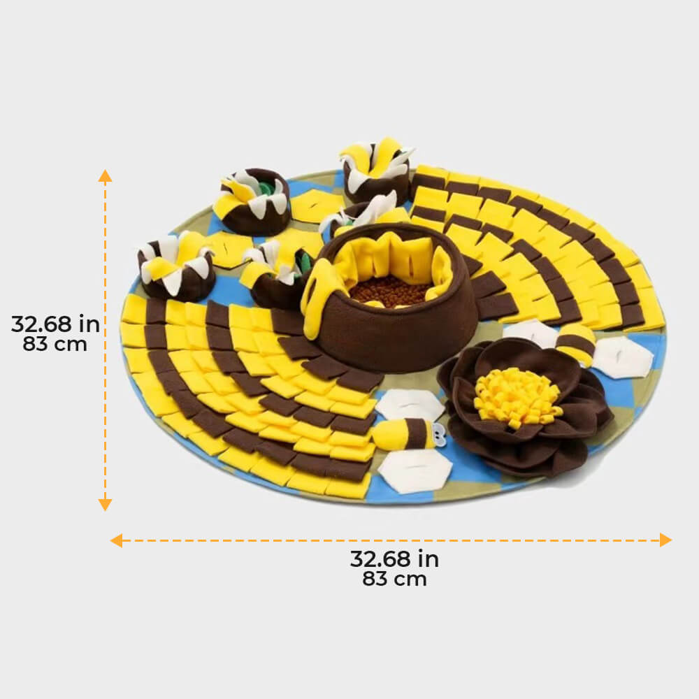 Quietschende Schnüffelmatte für Hunde in Honigglasform mit langsamer Fütterung
