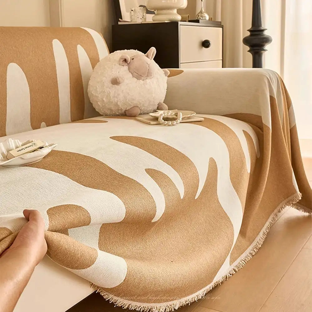 Eiscreme-Welle Chenille All Seasons Universelle Multifunktionale Komplettabdeckung für Sofas