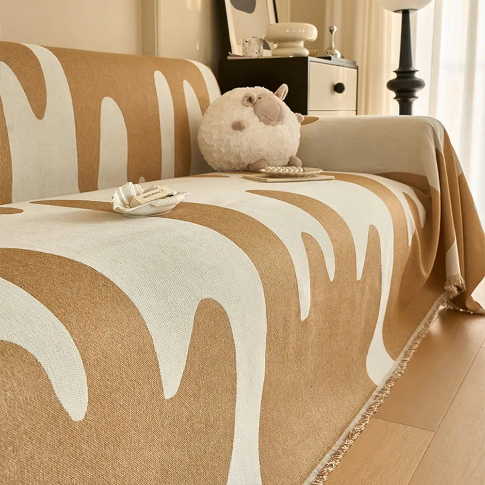 Eiscreme-Welle Chenille All Seasons Universelle Multifunktionale Komplettabdeckung für Sofas