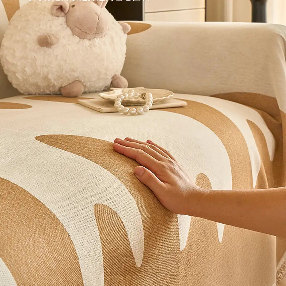 Eiscreme-Welle Chenille All Seasons Universelle Multifunktionale Komplettabdeckung für Sofas