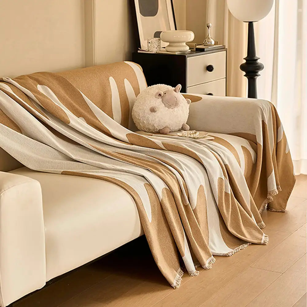 Eiscreme-Welle Chenille All Seasons Universelle Multifunktionale Komplettabdeckung für Sofas