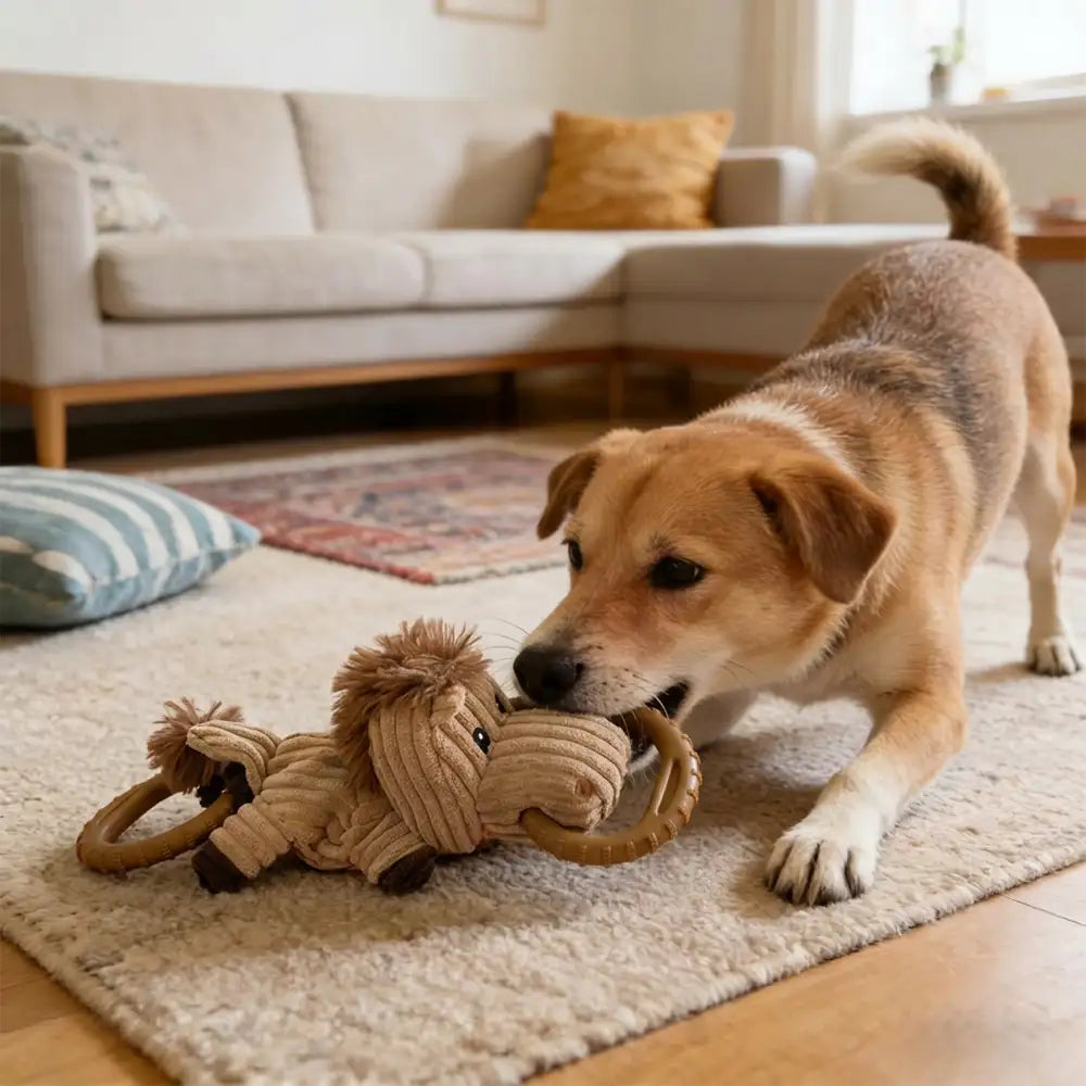 Interaktives Hundespielzeug zum Kauen - Pferd