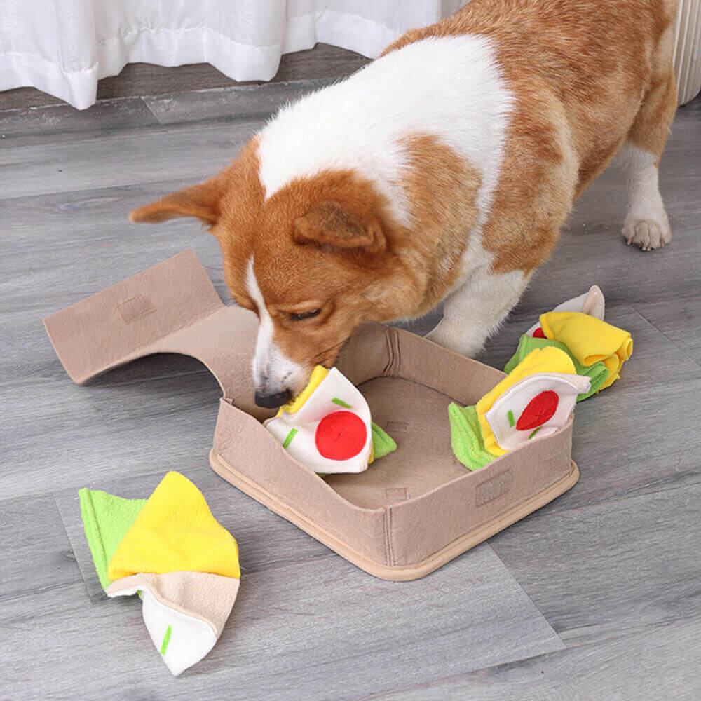 Interaktives Slow Feeder Toy Pizza Schnüffelmatte Hundespielzeug