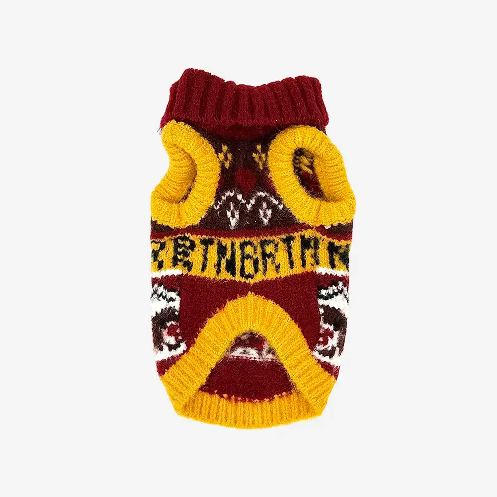 Jacquard dick gestrickter ärmelloser Hundepullover – Entworfen für Dackel, Französische Bulldoggen und Möpse