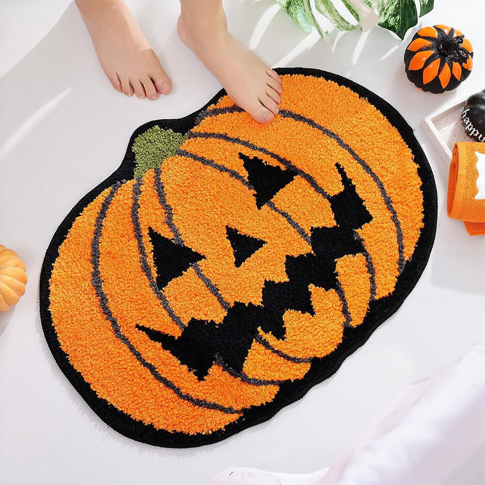 Luxuriöser Halloween-Teppich aus Kunstkaschmir mit Spinnennetz-Design