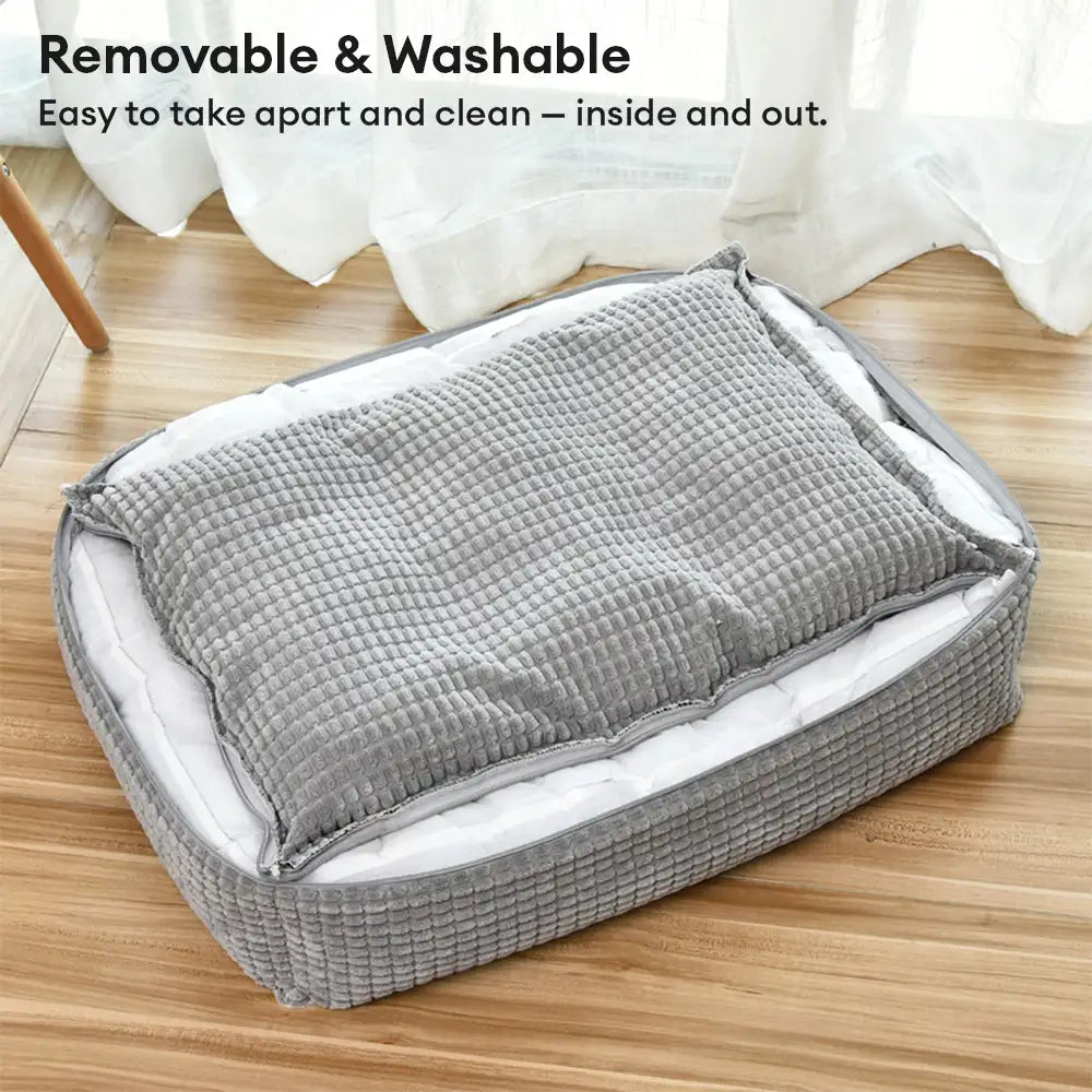 Luxoriöses Kunstleder Weiches Fleece Waschbares Hundesofa-Bett