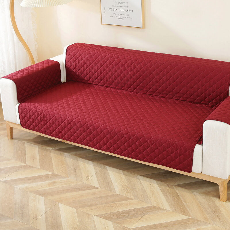 Moderner Diamant-Einzelsofa-Schutz Wasserabweisender Rutschfester Couchbezug mit Armlehne