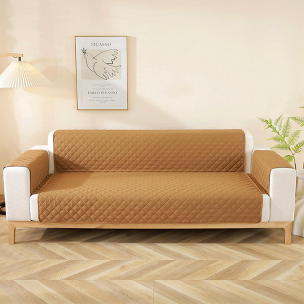 Moderner Diamant-Einzelsofa-Schutz Wasserabweisender Rutschfester Couchbezug mit Armlehne