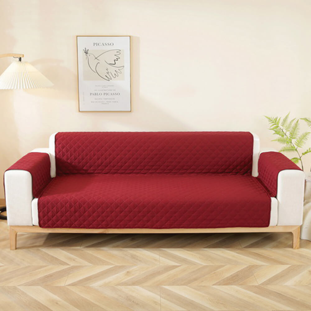 Moderner Diamant-Einzelsofa-Schutz Wasserabweisender Rutschfester Couchbezug mit Armlehne