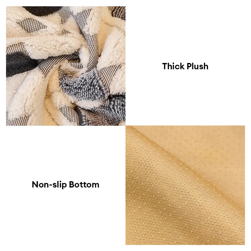 Moderner geometrischer dicker Plüsch Anti-Kratzer rutschfester Sofa Bezug