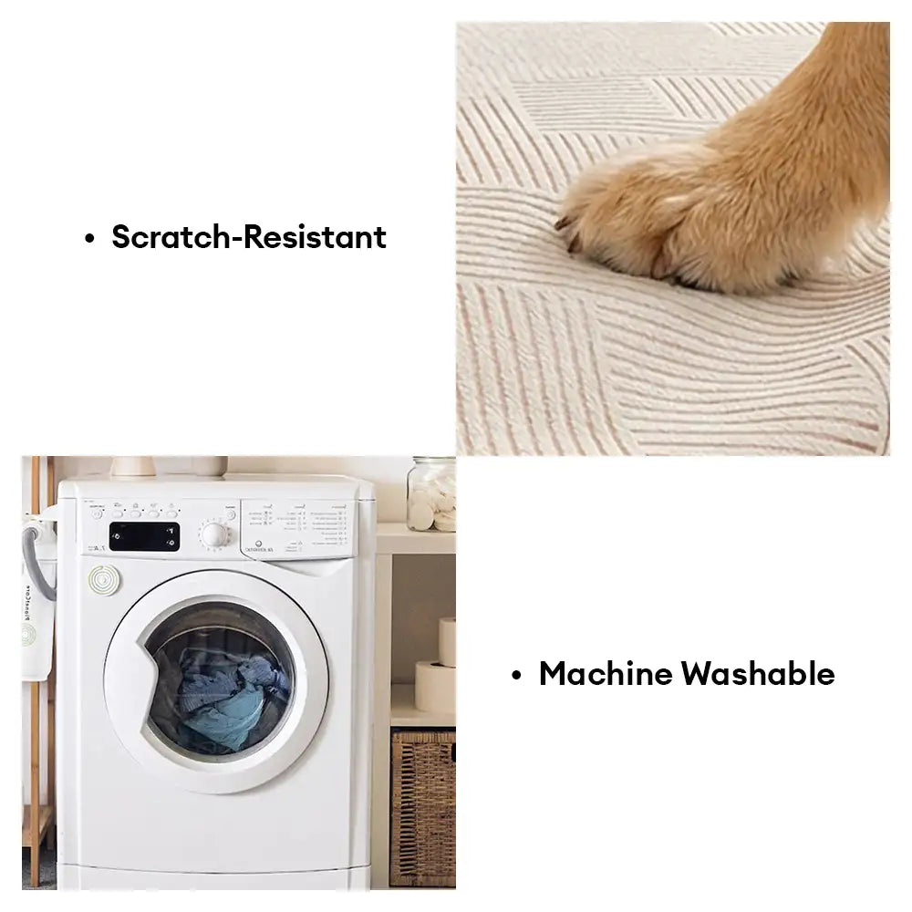 Moderner Streifen Chenille Kratzfester Sofaschoner Couchüberwurf
