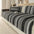 Naturstreifen Chenille Verdickter Sofa-Schutz Waschbar Rutschfeste Couch-Bezug