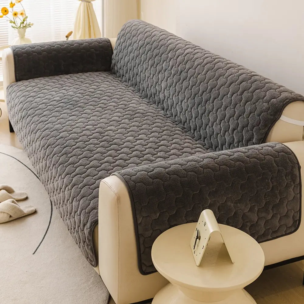 Einzelstück Kurzer Plüsch Bequeme Hautfreundliche Möbel Schutz Couchbezug - Puzzle