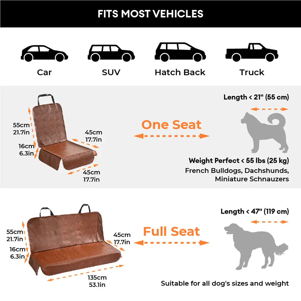 Tierfreundliche Kunstleder-Autositzmaske - Wasserdicht und schmutzabweisend