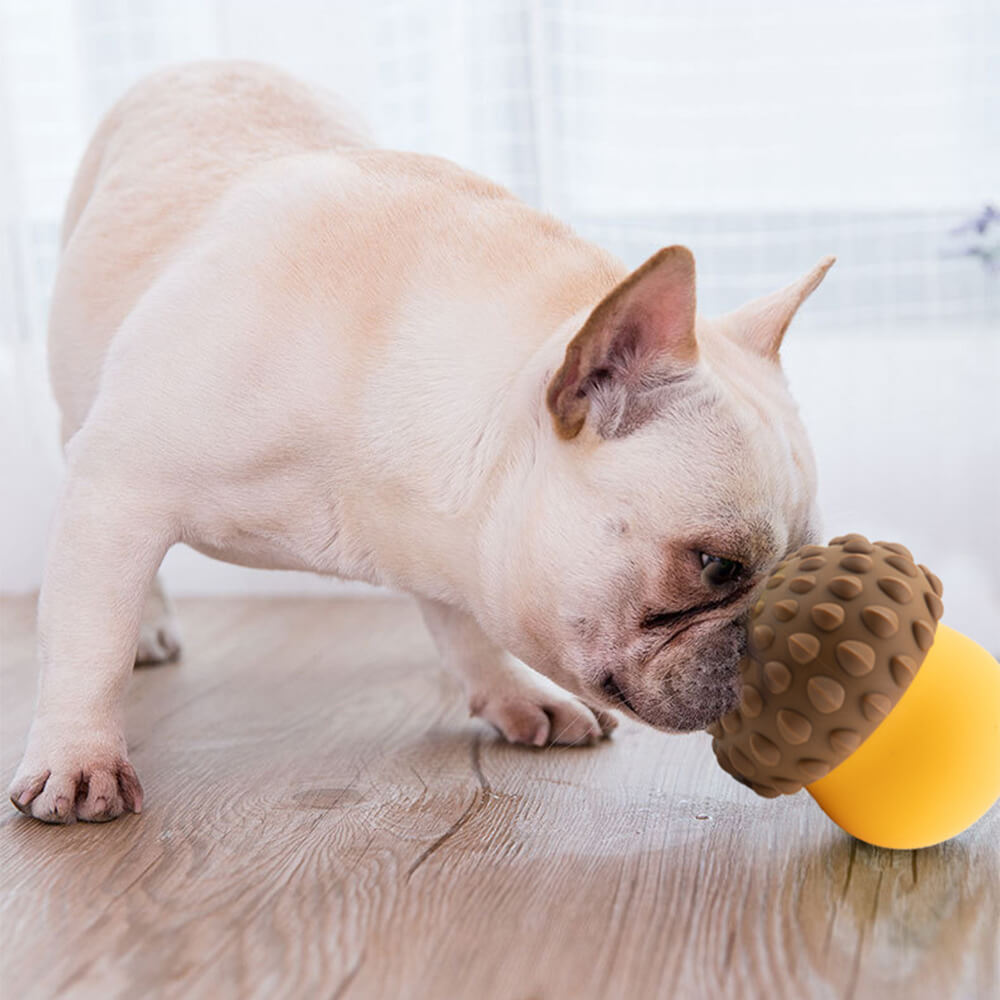 Interaktives Hundespielzeug in Tannenzapfenform mit Auslaufendem Futterball und Langsamer Fütterung